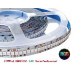 Tira LED 5 mts Flexible 24V 115W 1120 Led SMD 3535 IP20 RGB, Serie Profesional Tira LED 5 mts Flexible 24V 115W 1120 Led SMD 3535 IP20 RGB, Serie Profesional